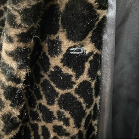 Penny Lane Style Women's Faux Fur Heavy Jacket Animal Print Brown Long Sleeve - Picture 10 of 16